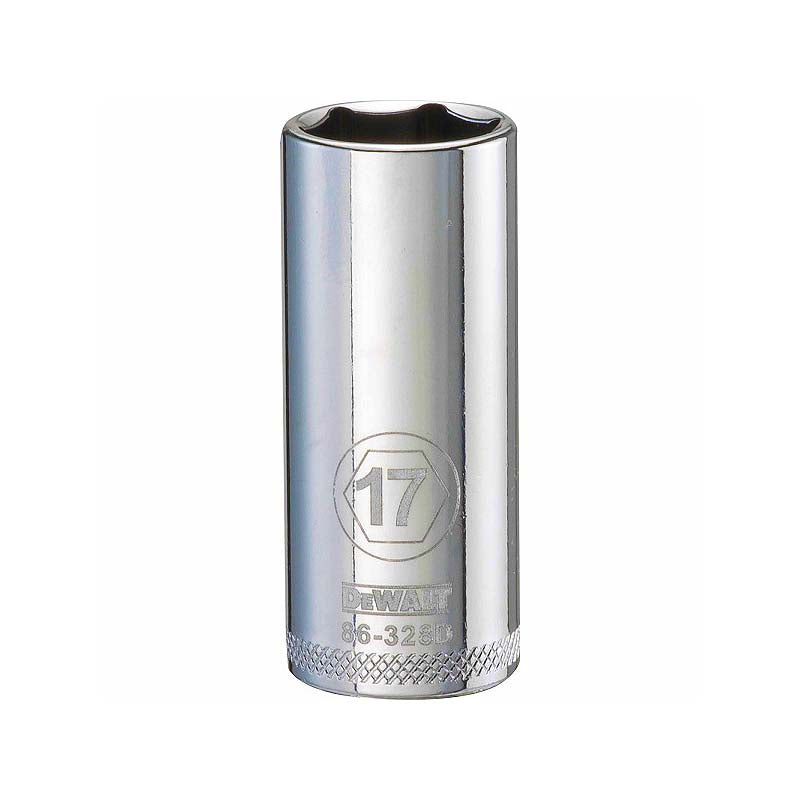 DeWalt 17mm 3/8in Drive 6pt Metric Deep Socket