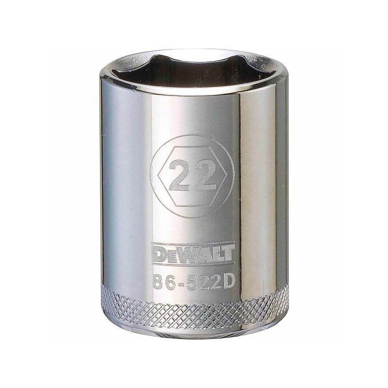 DeWalt 22mm 1/2in Drive 6pt Metric Socket