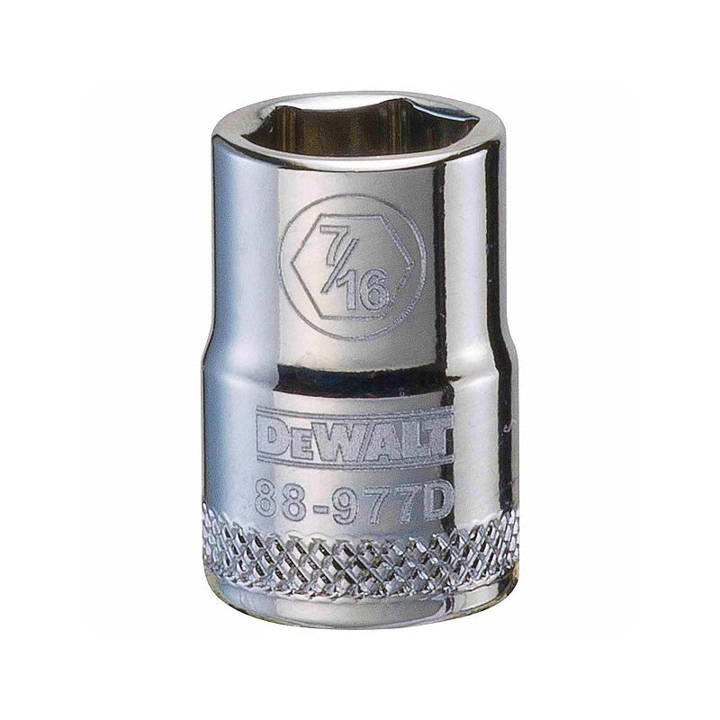 DeWalt 7/16in 3/8in Drive 6pt SAE Socket