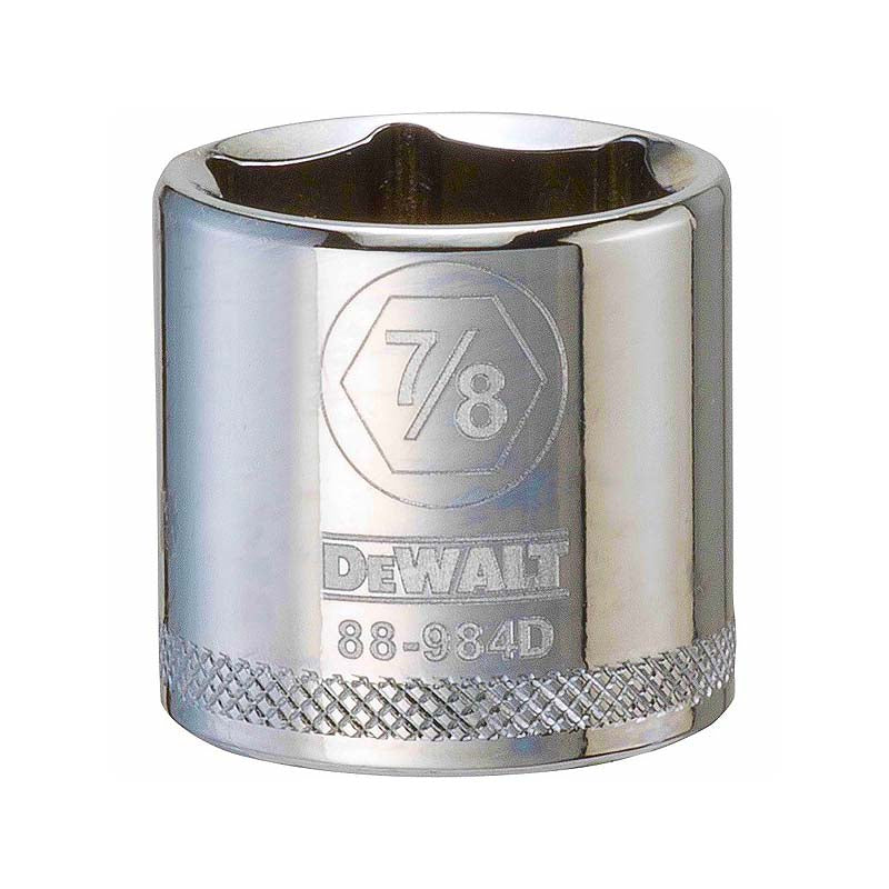 DeWalt 7/8in 3/8in Drive 6pt SAE Socket