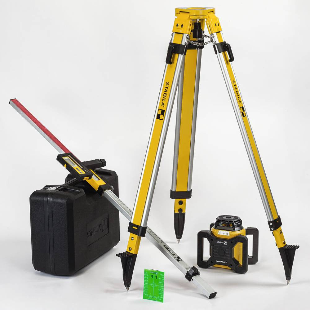 Stabila 04500TR LAR 160 G Rotary Green Beam Laser Kit with Tripod and Grade Rod