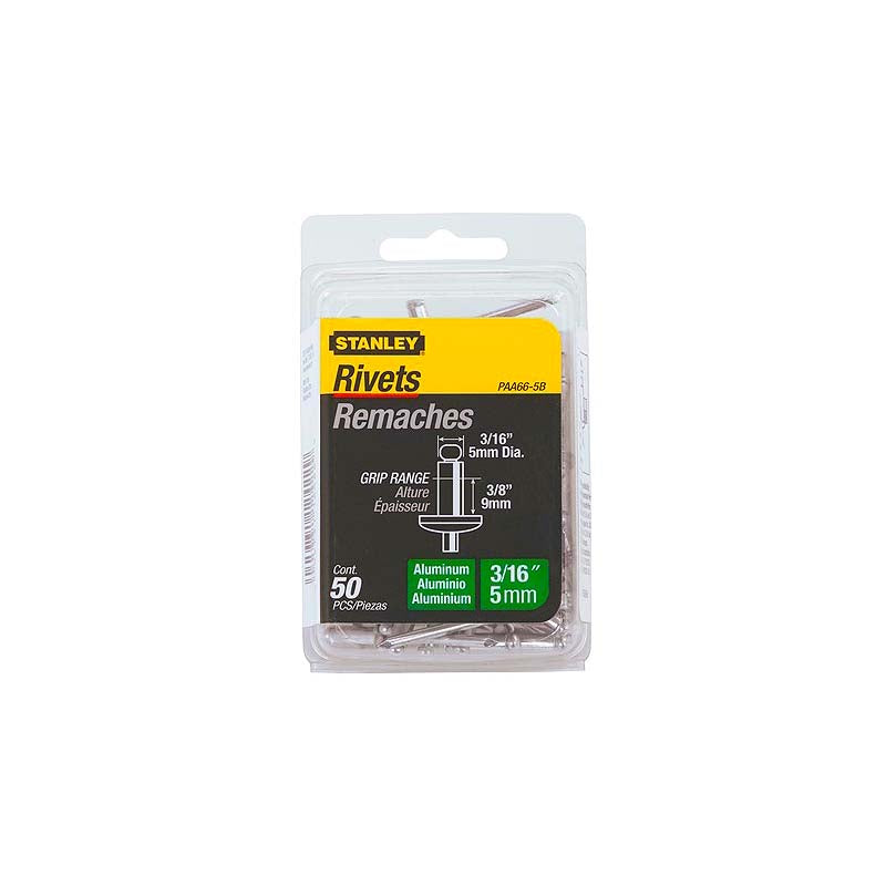 Stanley 3/16in x 3/8in Aluminum Rivets - 50pk