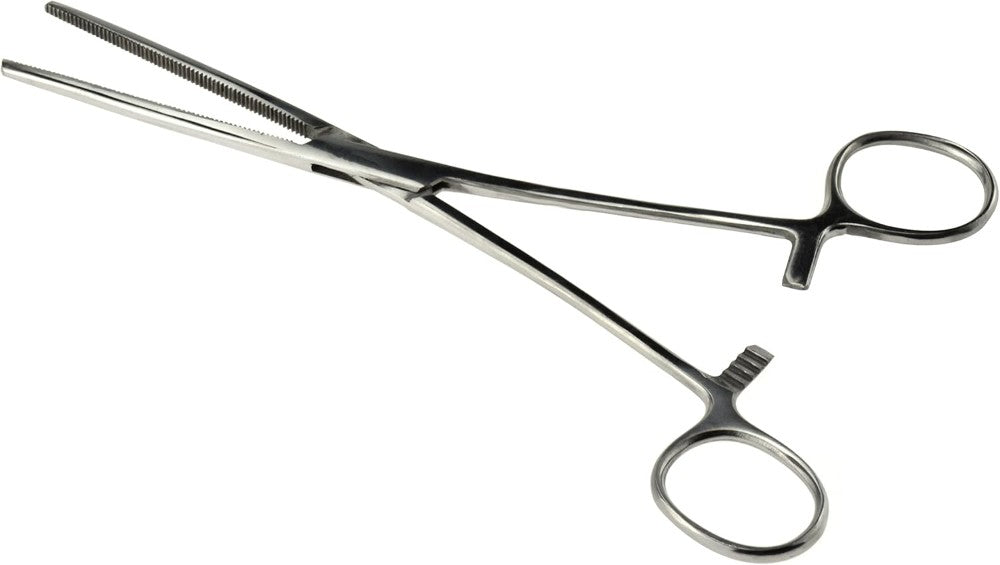 Sona 8in Straight Stainless Steel Self-Locking Forceps