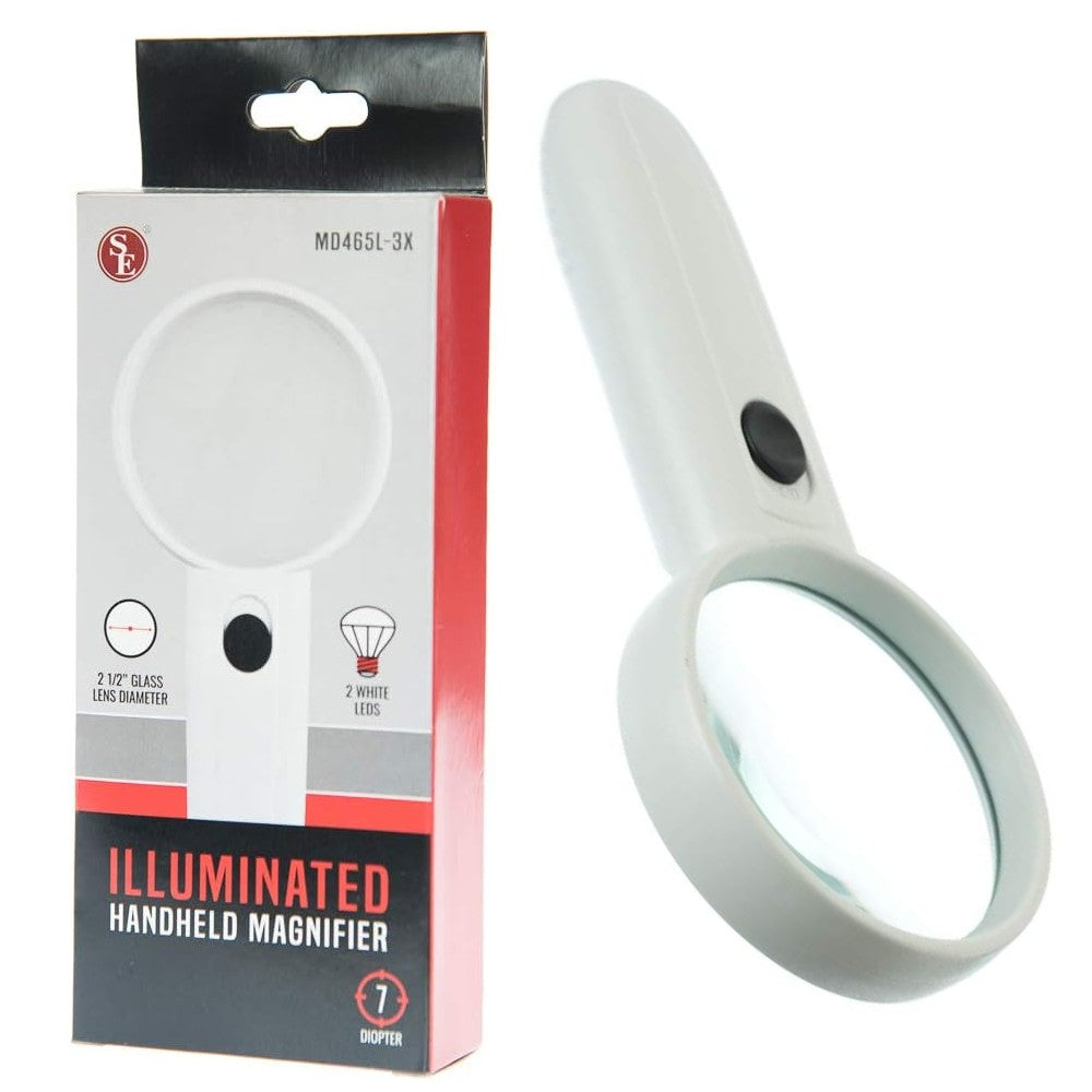 Sona Handheld Illuminated 3x Magnifying Glass with LED