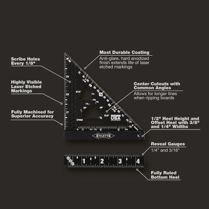 Stiletto STSQ4 4-1/2 Inch Trim Square