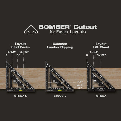 Stiletto STSQ7-L 7-Inch Carpenter Square with Level