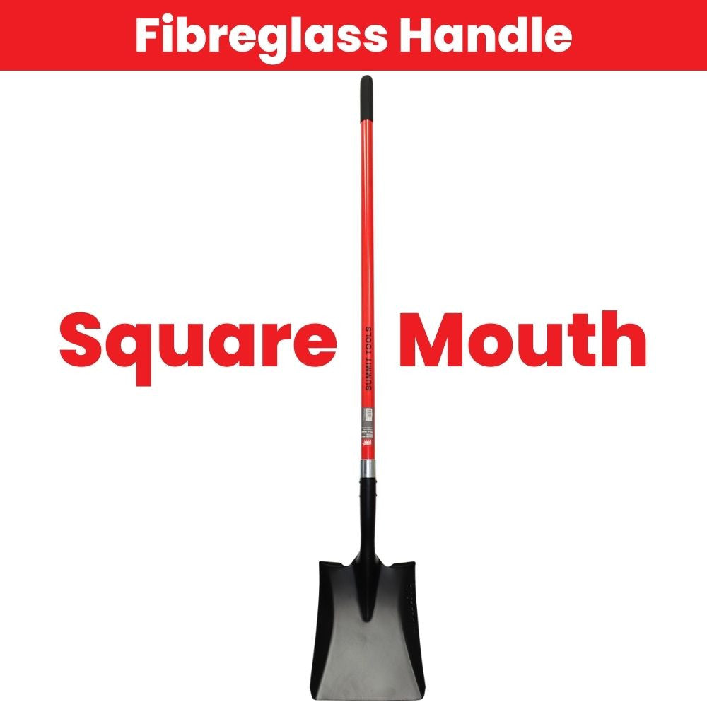 Summit ST10210 Square Mouth Shovel with Reinforced Fibreglass Long Handle