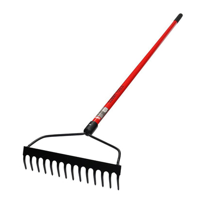 Summit ST10215 14-Tine Bow Rake with Reinforced Fibreglass Long Handle