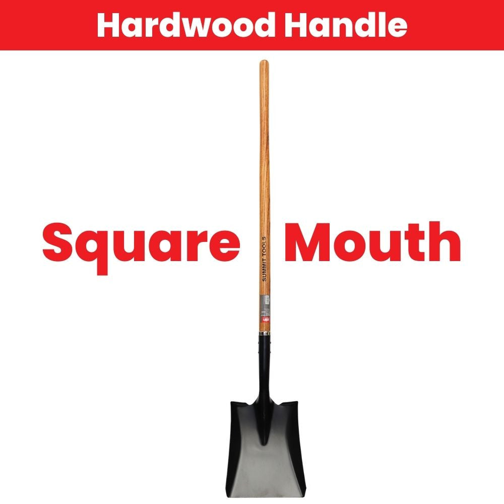 Summit ST10235 Square Mouth Shovel with Long Hardwood Handle