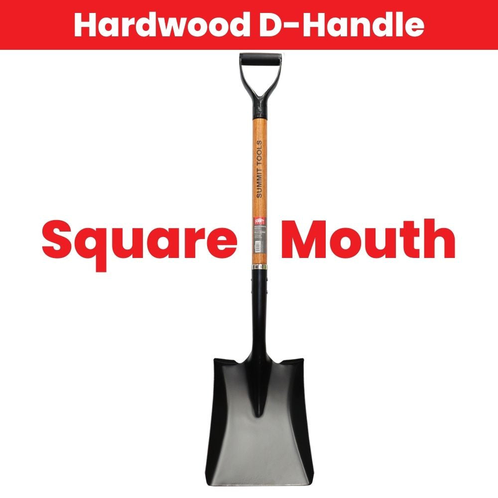 Summit ST10237 Square Mouth Shovel with Hardwood D-Handle