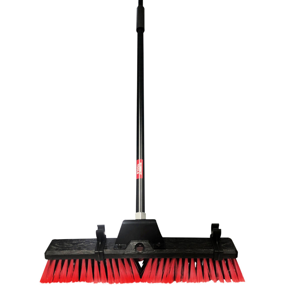 Summit 18in Heavy Duty Multi-Purpose Push Broom with 60in Long Metal Handle