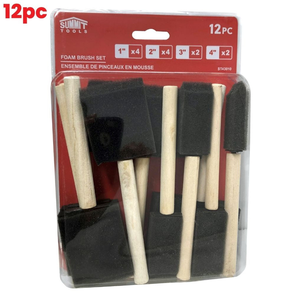 Summit ST43010 12pc Foam Paint Brush Set