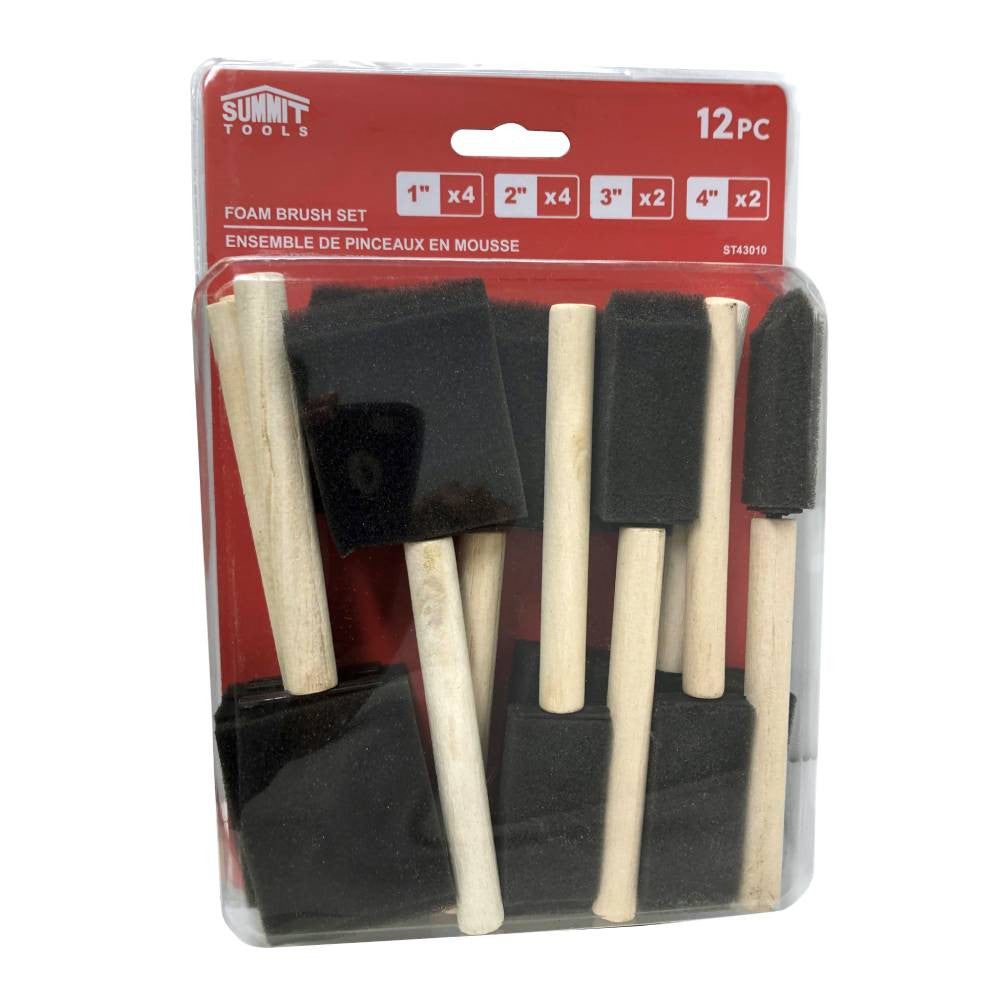 Summit ST43010 12pc Foam Paint Brush Set