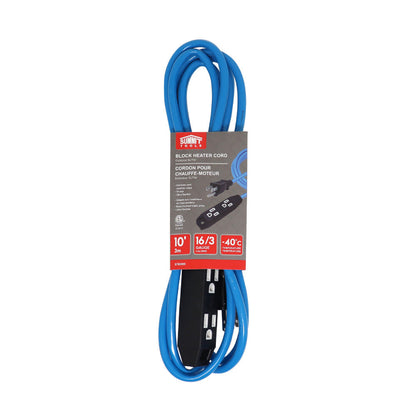 Summit 80005 10 ft. 16/3 Gauge Block Heater Extension Cord