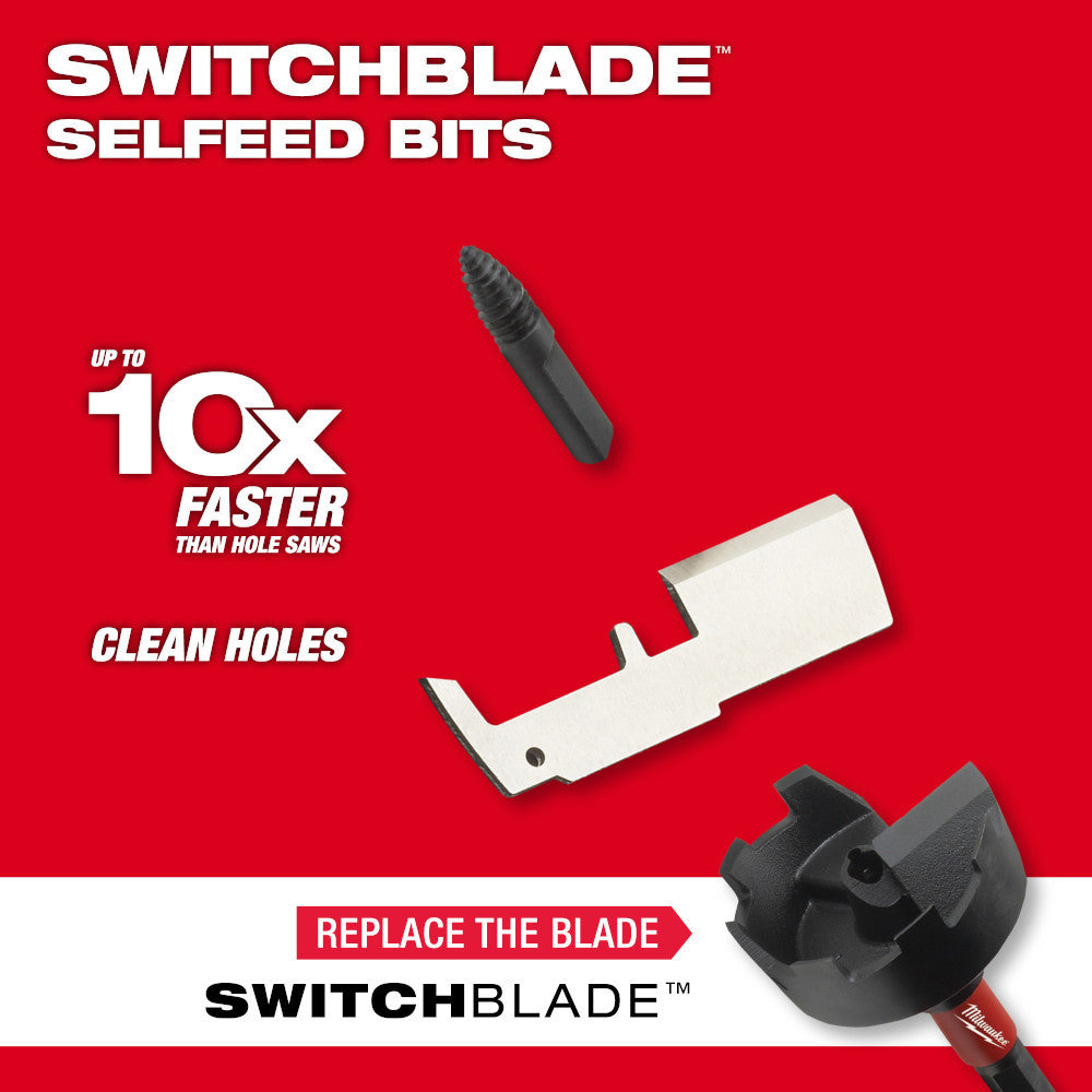 Milwaukee 48-25-5235 SWITCHBLADE Selfeed Bit Blade Replacement Kit - 3pk