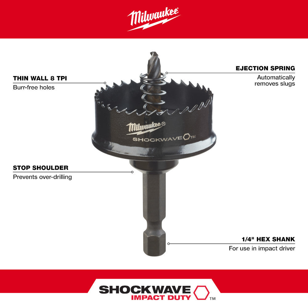 Milwaukee 49-56-9810 7/8 inch SHOCKWAVE Impact Duty Thin Wall Hole Saw