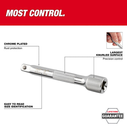 Milwaukee 48-22-9341 4pc 3/8 Inch Drive Extension Set