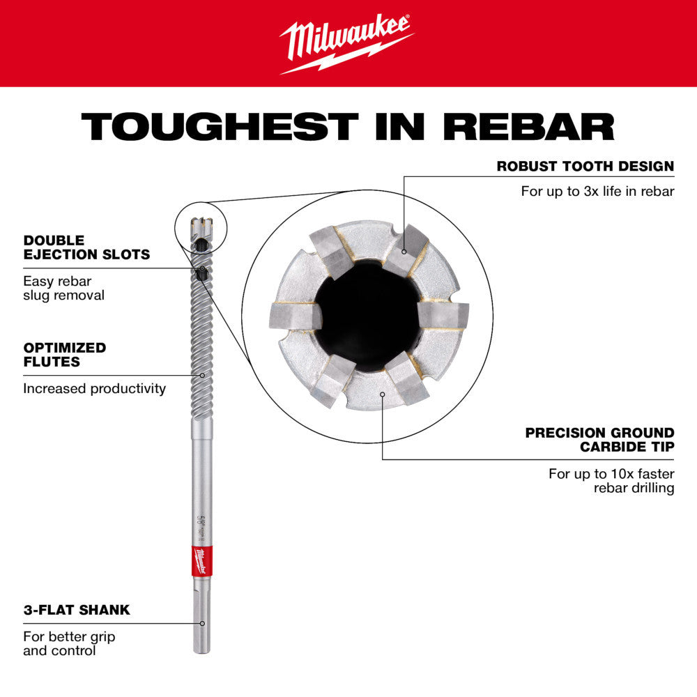 Milwaukee 48-20-6707 SDS Plus 1/2 inch  x 12 inch Rebar Cutter