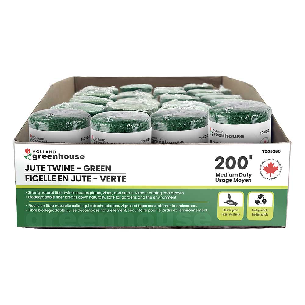 Holland Greenhouse 200' / 61m Green Jute Twine