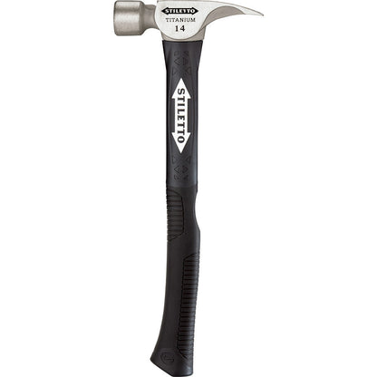 Stiletto TI14MC-F 14oz Titanium Milled Face Framing Hammer with 16 inch Curved Fibreglass Handle