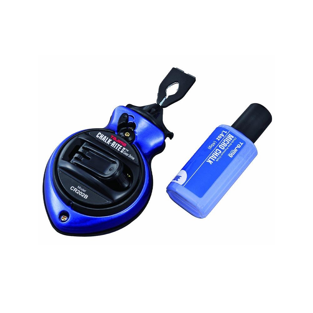 Tajima CR202B-P Chalk-Rite II Gear-Drive Ultra-Thin Snap-Line - Blue Chalk