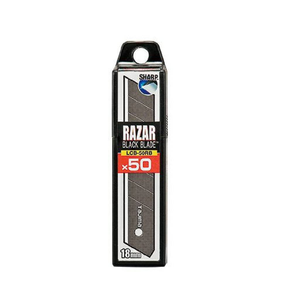 Tajima LCB-50RB-50 Razar Black L 18mm Blades - 50pk