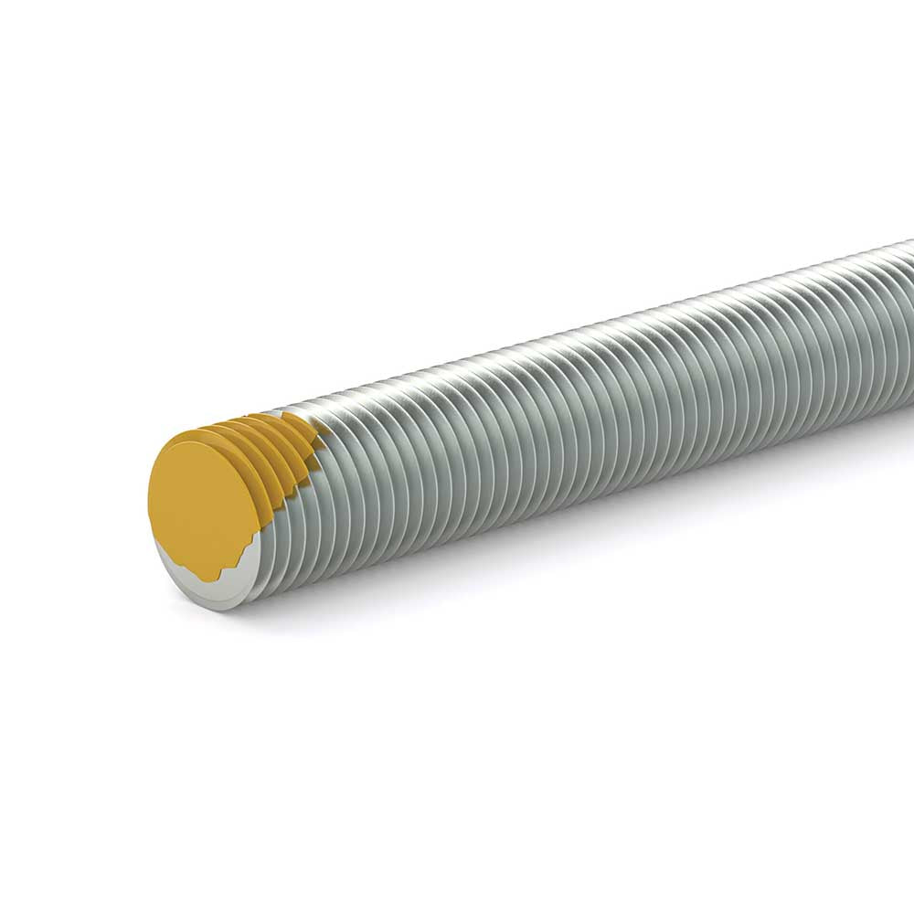 3/8in x 36in 16TPI Threaded Rod - Zinc Yellow Tip