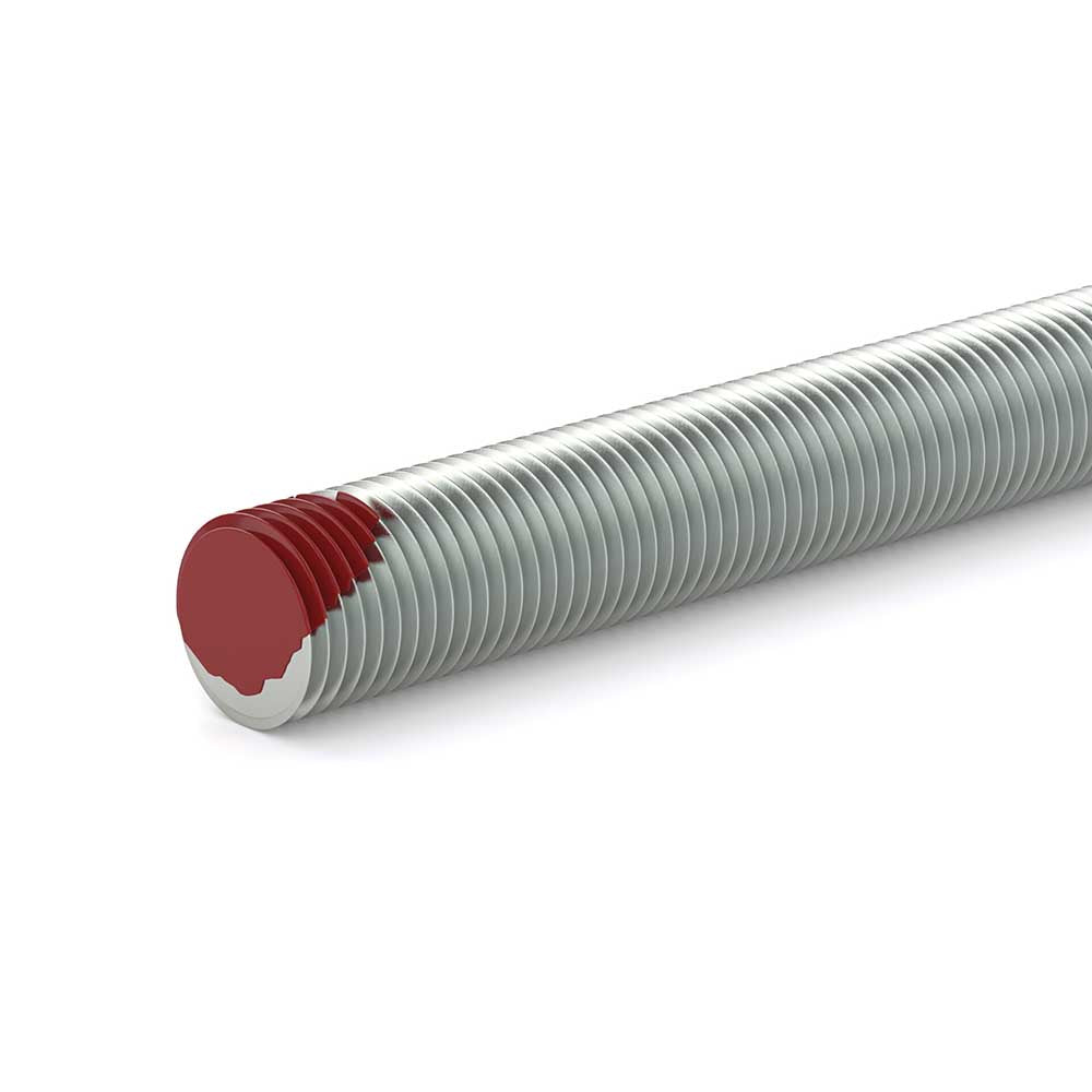 5/16in x 72in 18TPI Threaded Rod - Zinc Red Tip