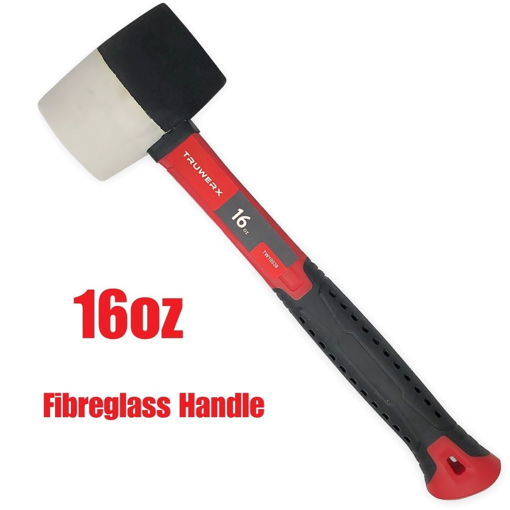 Truwerx 10038 16oz Rubber Mallet with Fibreglass Handle