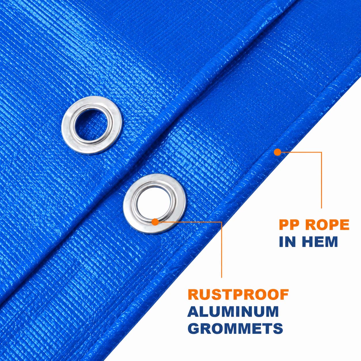 Truwerx 10836 24 ft x 40 ft 4mil 105GSM Heavy-Duty Tarp - Blue