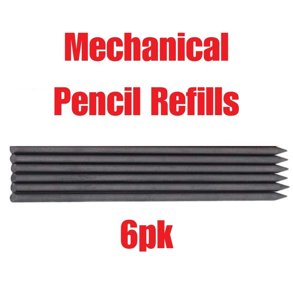 Truwerx Grey Carpenter's Mechanical Pencil Refills - 6pk