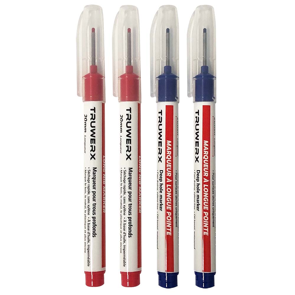Truwerx Red/Blue Deep Hole Marker Set - 4pk