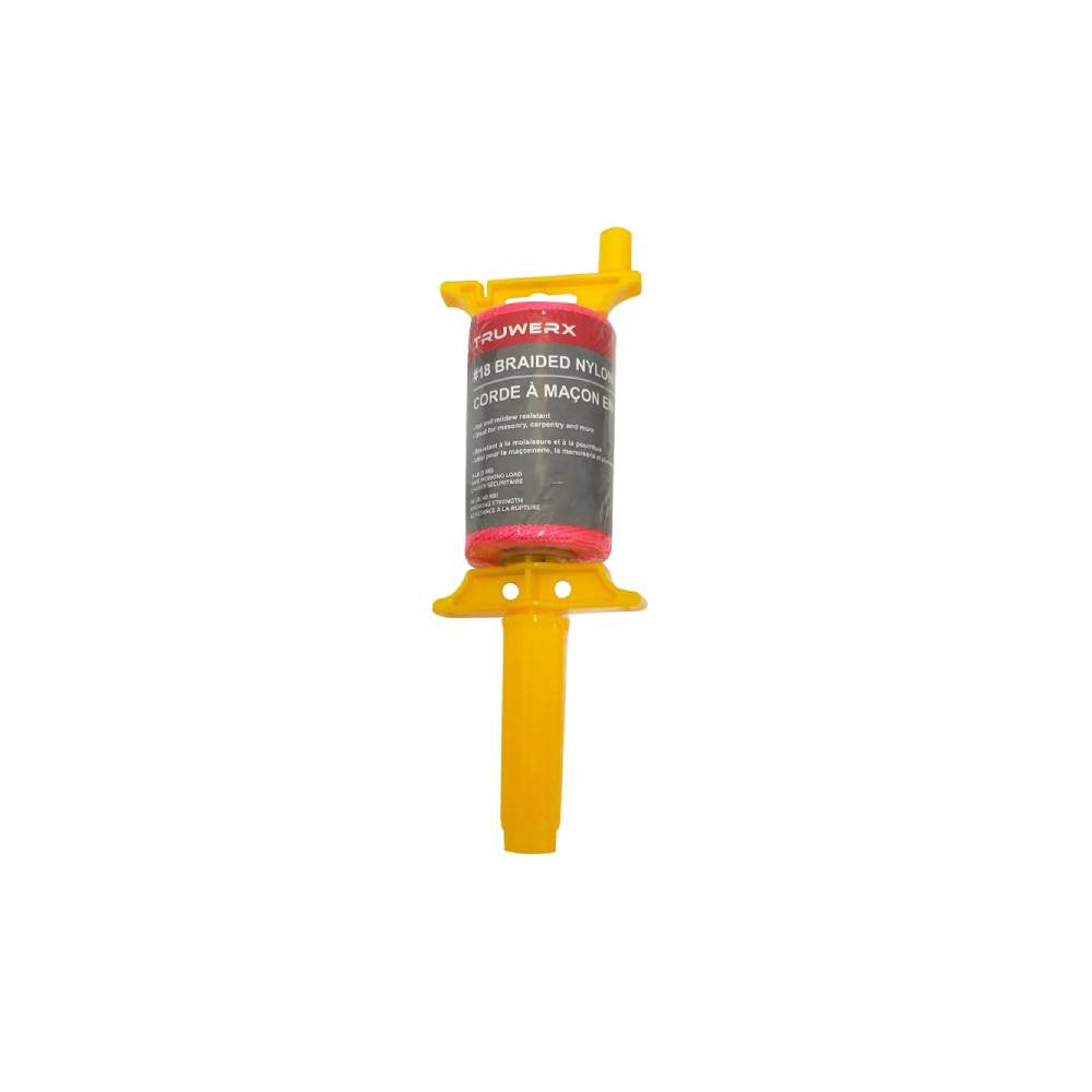 Truwerx 29039 500 ft. #18 Braided Nylon Mason Line with Reel - Pink