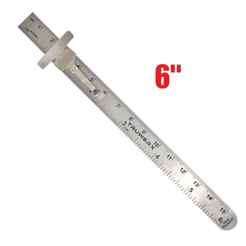Truwerx 29100 6 inch Pocket Ruler SAE and Metric