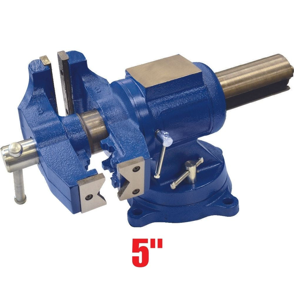 Truwerx 32208 5 Inch Multi-Purpose Bench Vise with Swivel Base