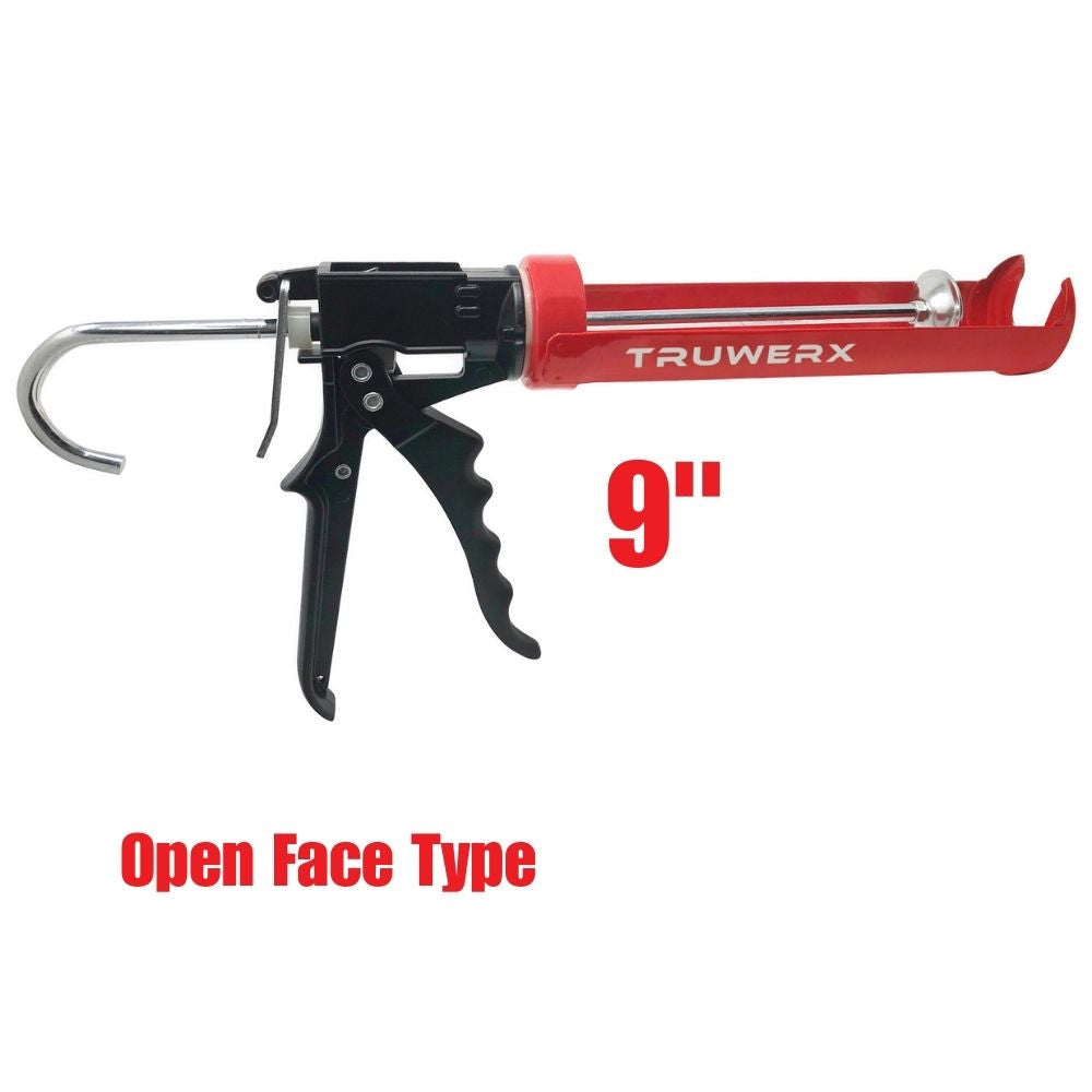 Truxwerx 36020 9 inch Professional Caulking Gun - Open Face