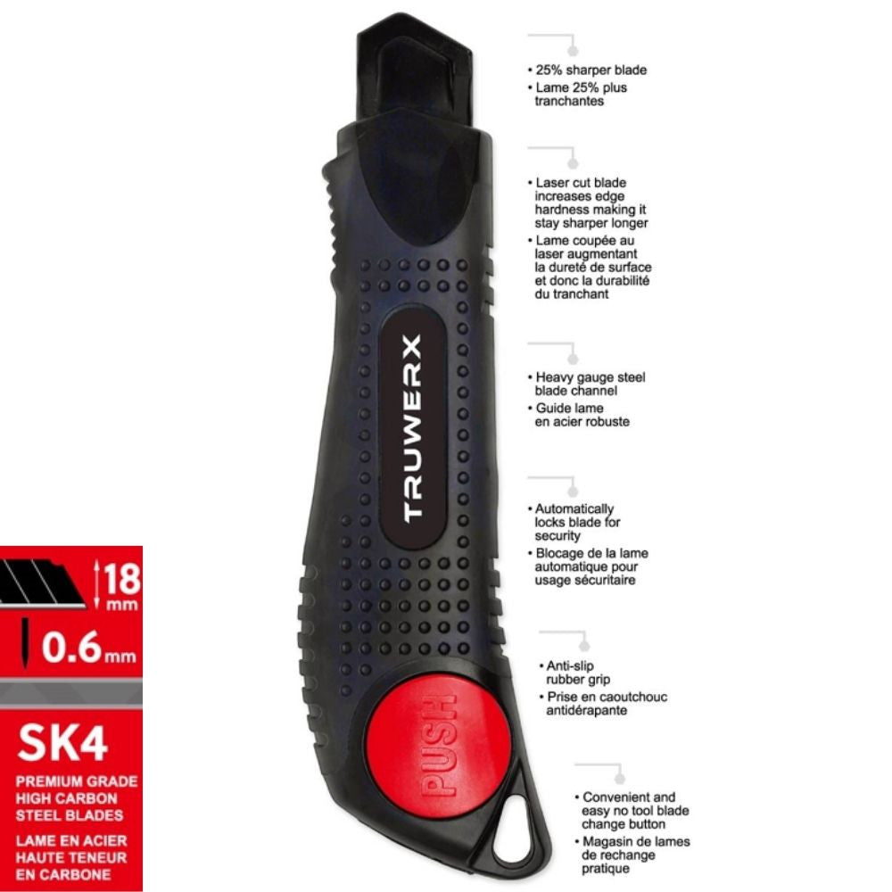 Truwerx 40054 25mm Heavy-Duty Utility Knife