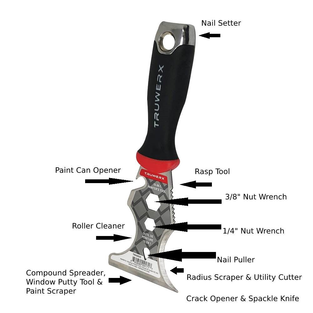 Truwerx 42025 15-in-1 Painter foots Tool