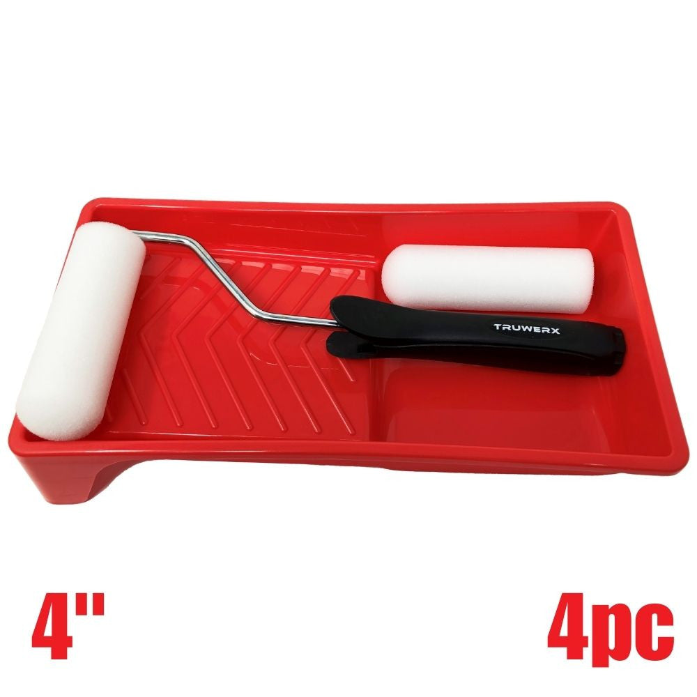 Truwerx 43084 4 piece 4 inch Paint Roller Kit