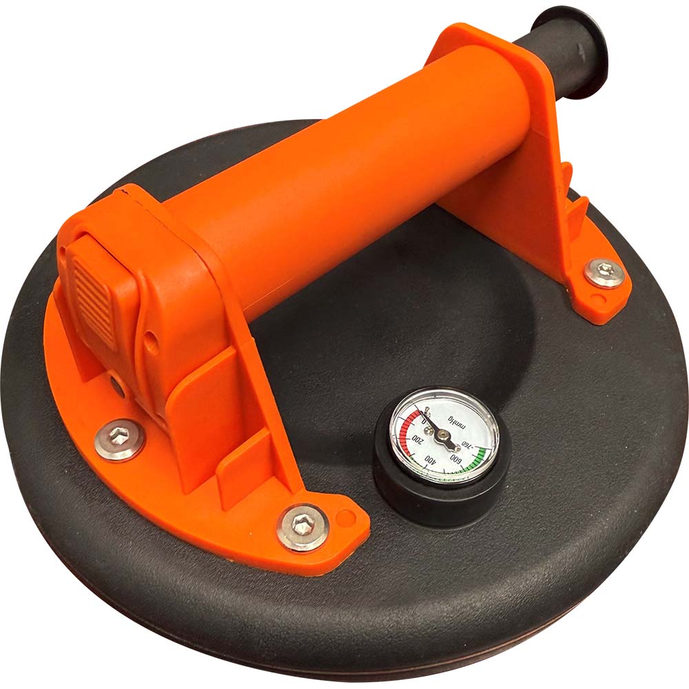Truwerx 8in Heavy Duty Vacuum Suction Cup with Gauge and Carrying Case