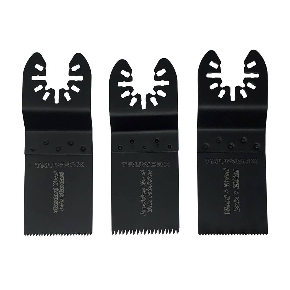 Truwerx 44060 3-Piece 1-3/8 inch Flush Cut Blade Set