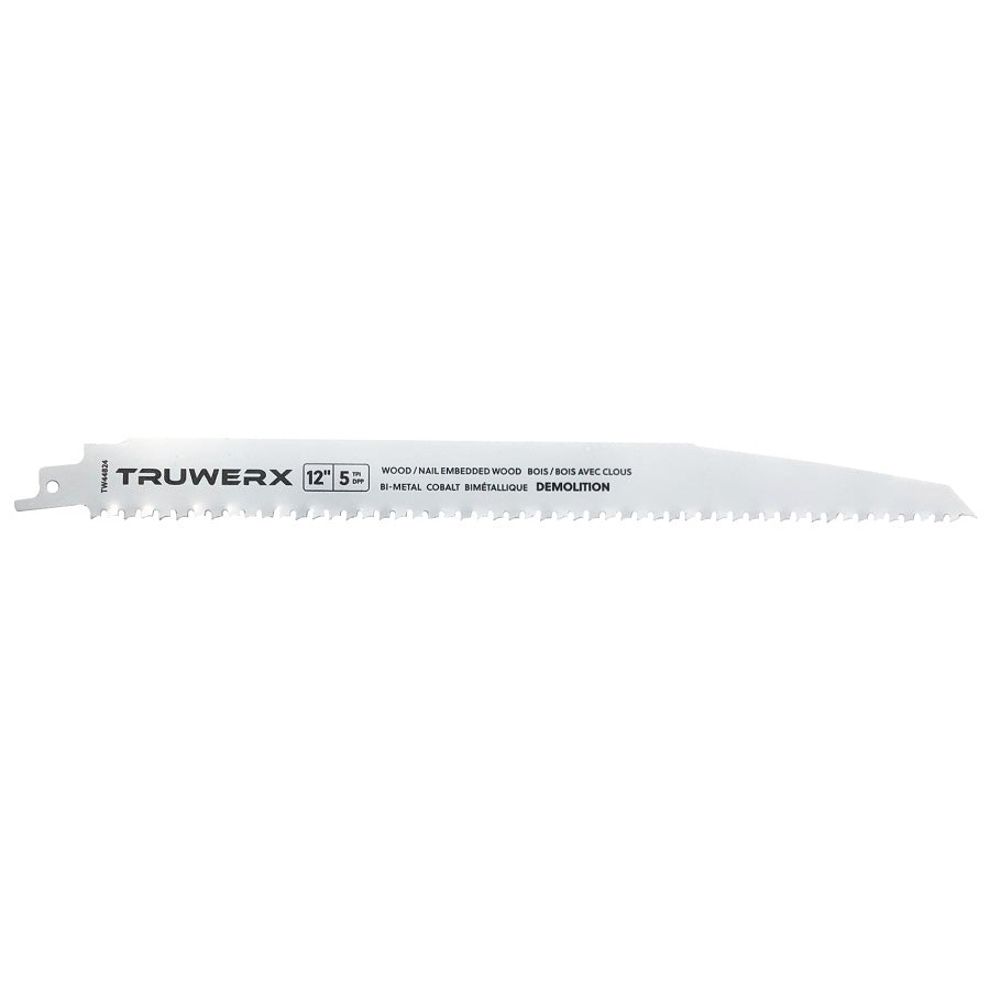 Truwerx 5pk 12in 5 tpi demolition recip blades