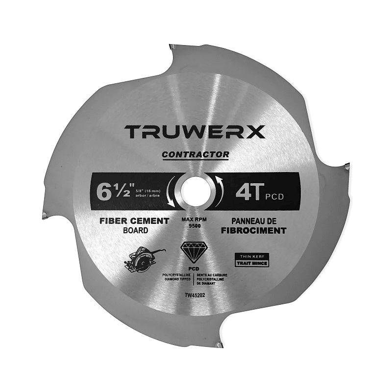 Truwerx 6-1/2in x 4t fiber cement saw blade