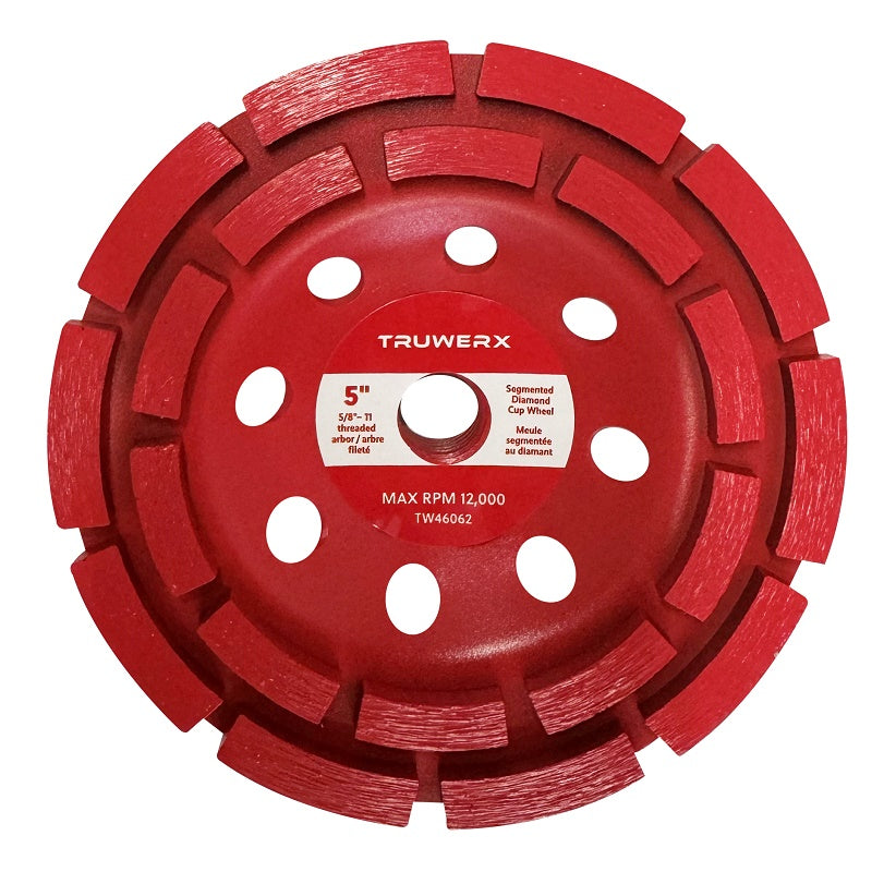 Truwerx Double Row Segmented Diamond Cup Wheel