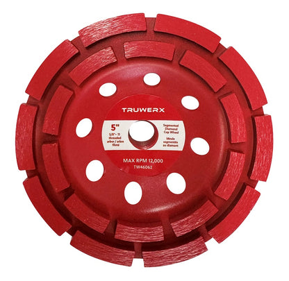 Truwerx Double Row Segmented Diamond Cup Wheel