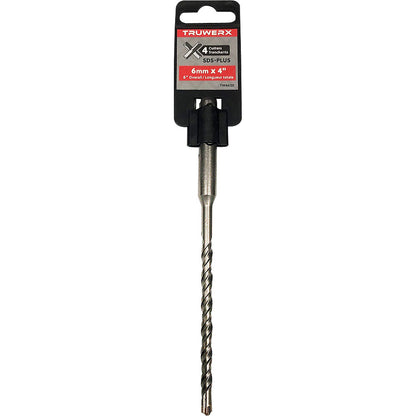 Truwerx 6mm x 4in x 6in SDS-Plus 4-Cutter Rotary Hammer Drill Bit