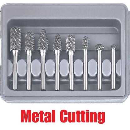 Truwerx 53540 8 piece Metal Cutting Carbide Rotary Burr Set