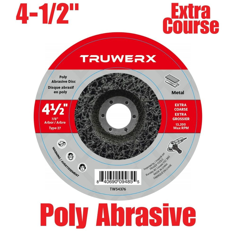 Truwerx 54376 4-1/2 Inch Poly Abrasive Disc