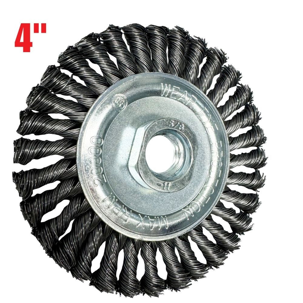 Truwerx 54624 4 Inch Knotted Wire Wheel Brush