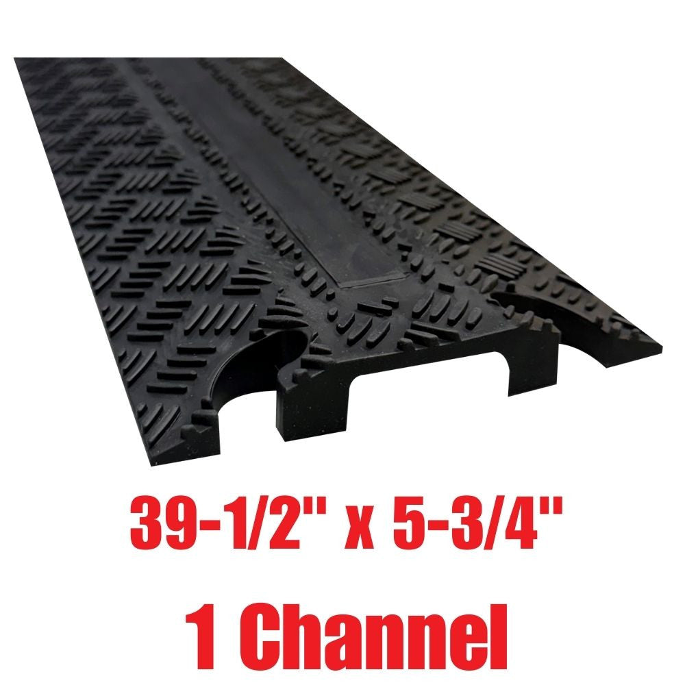 Truwerx 60336 39-1/2 Inch x 5-3/4 Inch Low Profile 1 Channel Cable Protector - Black
